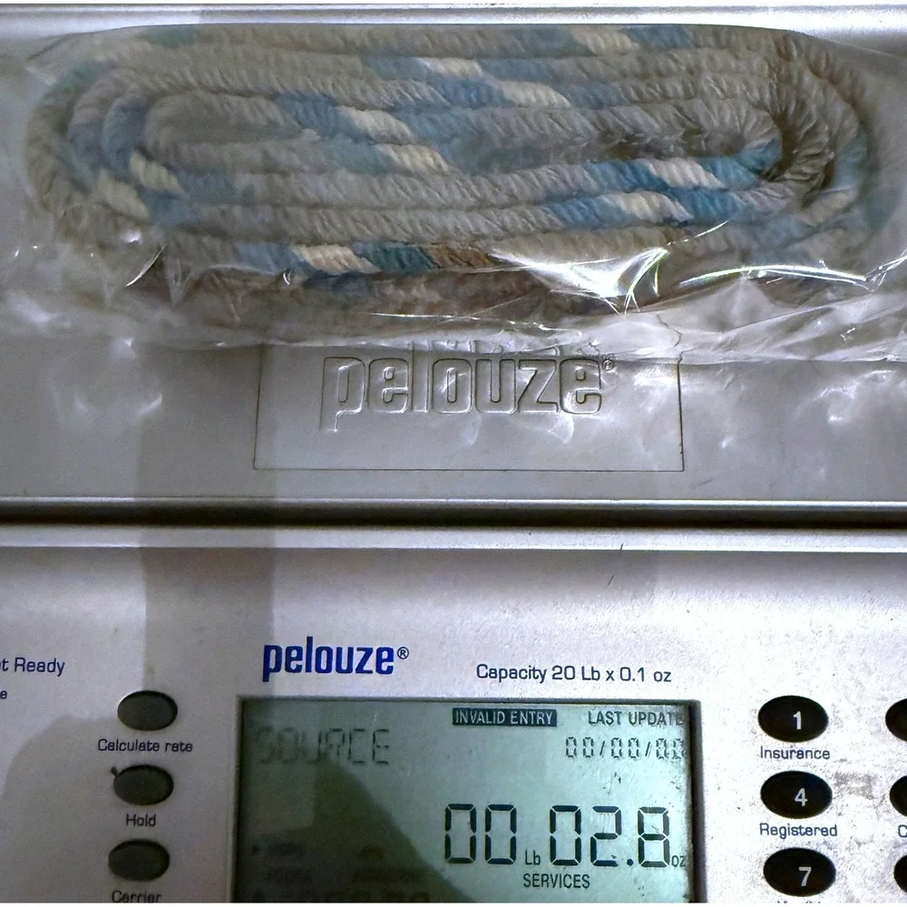 Vintage Western Roper Belt Turquoise Gray Cream Woven Cord 38